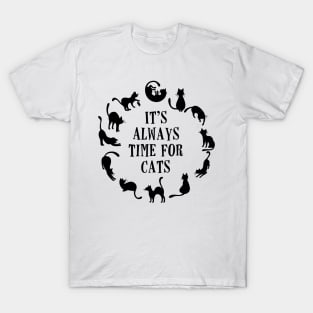 It's Always Time For Cats cat clock T-Shirt